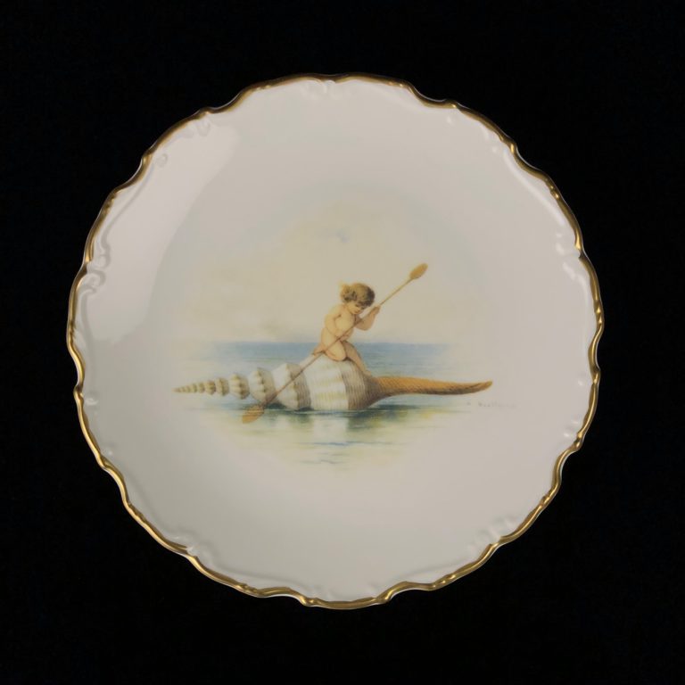 фарфоровые тарелки серия "Купидоны и раковины" Minton