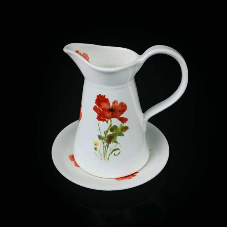 Cottege China (Англія) Кістяна порцеляна найвищої якості Кінець ХХ сторіччя глечик с блюдцем